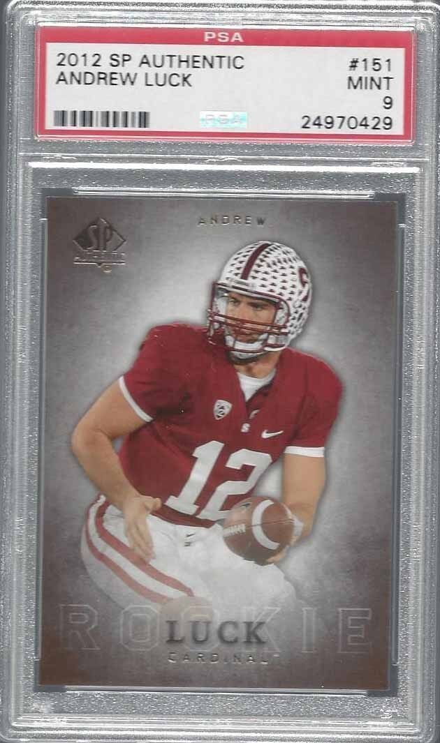 ANDREW LUCK 2012 UPPER DECK SP AUTHENTIC ROOKIE REDEMPTION RC #151 PSA 9 MINT