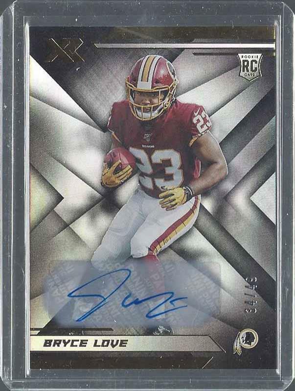 BRYCE LOVE 2019 PANINI XR GOLD ROOKIE AUTO RC #D 34/49
