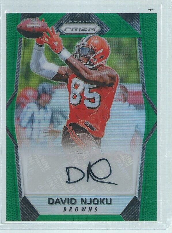 DAVID NJOKU 2017 PANINI PRIZM GREEN PRIZMS SP ROOKIE AUTO RC