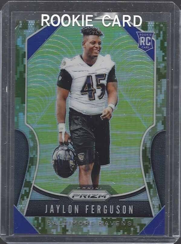 JAYLON FERGUSON 2019 PANINI PRIZM CAMO PRIZMS ROOKIE RC #D 6/25