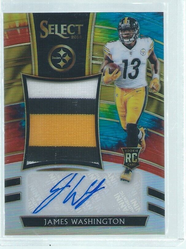 JAMES WASHINGTON 2018 PANINI SELECT 3-COLOR PATCH AUTO TIE DYE PRIZM RC #D 5/25