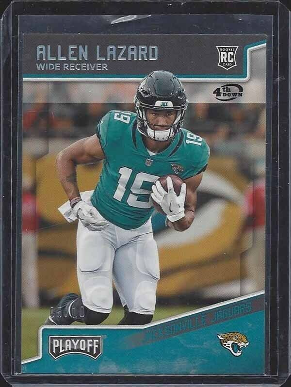 ALLEN LAZARD 2018 PLAYOFF 4TH DOWN BLACK PACKERS ROOKIE RC #D 5/10