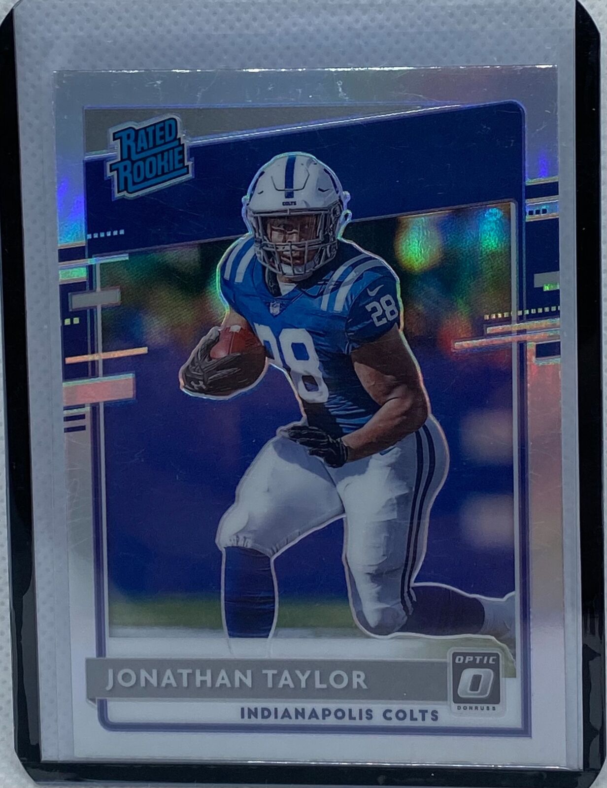 JONATHAN TAYLOR 2020 PANINI DONRUSS OPTIC RATED ROOKIE SILVER PRIZM RC #167