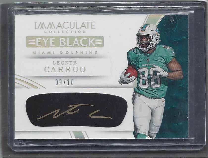 LEONTE CARROO 2016 IMMACULATE EYE BLACK GOLD ROOKIE AUTO RC #D /10