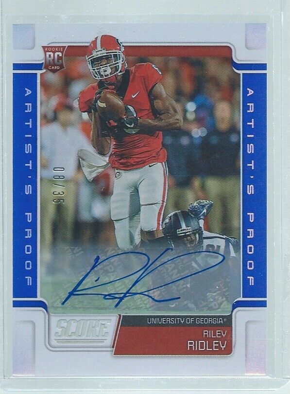 RILEY RIDLEY 2019 PANINI SCORE ARTIST'S PROOF AUTO RC #D 8/35