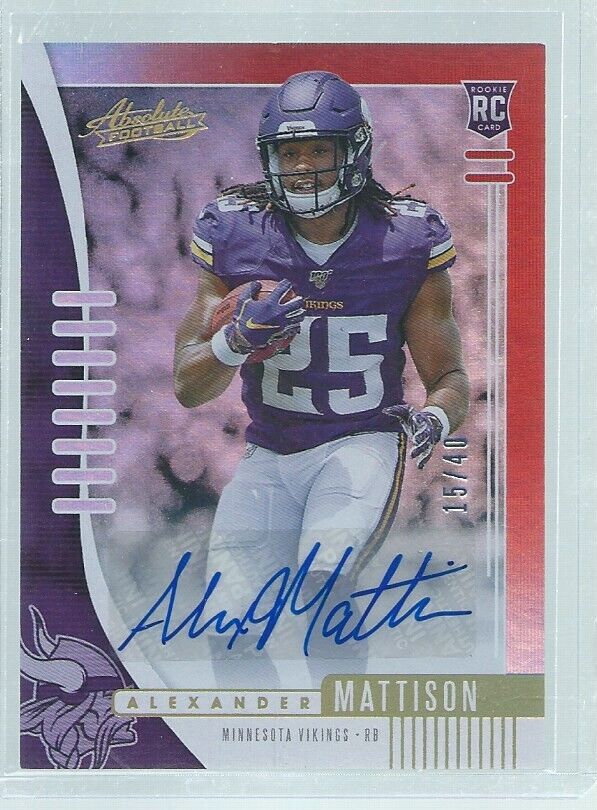 ALEXANDER MATTISON 2019 PANINI ABSOLUTE AUTO RED RC #D 15/40