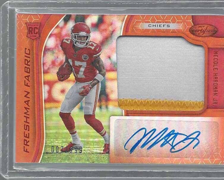 MECOLE HARDMAN 2019 CERTIFIED FRESHMAN FABRIC ORANGE RPA PATCH AUTO RC #D 7/299