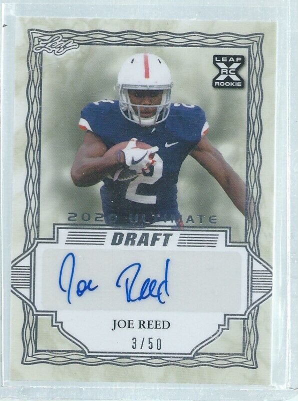 JOE REED 2020 LEAF ULTIMATE DRAFT AUTO RC #D 3/50