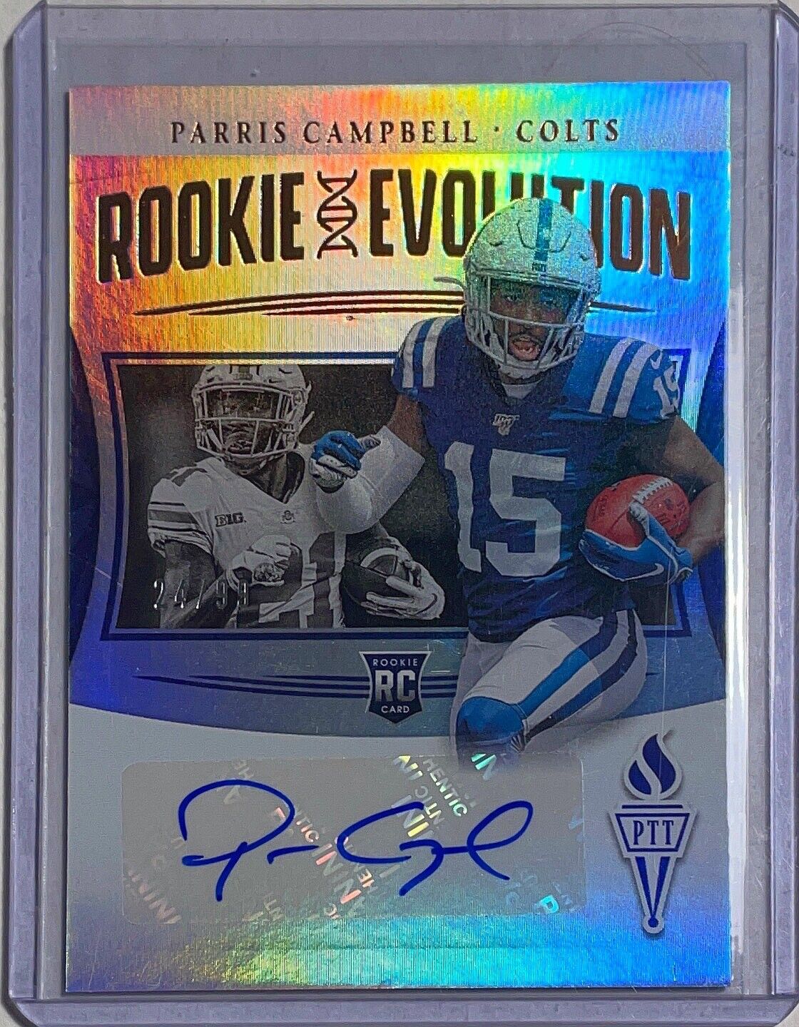 PARRIS CAMPBELL 2019 PASSING THE TORCH ROOKIE EVOLUTION AUTO ROOKIE RC #D 24/99
