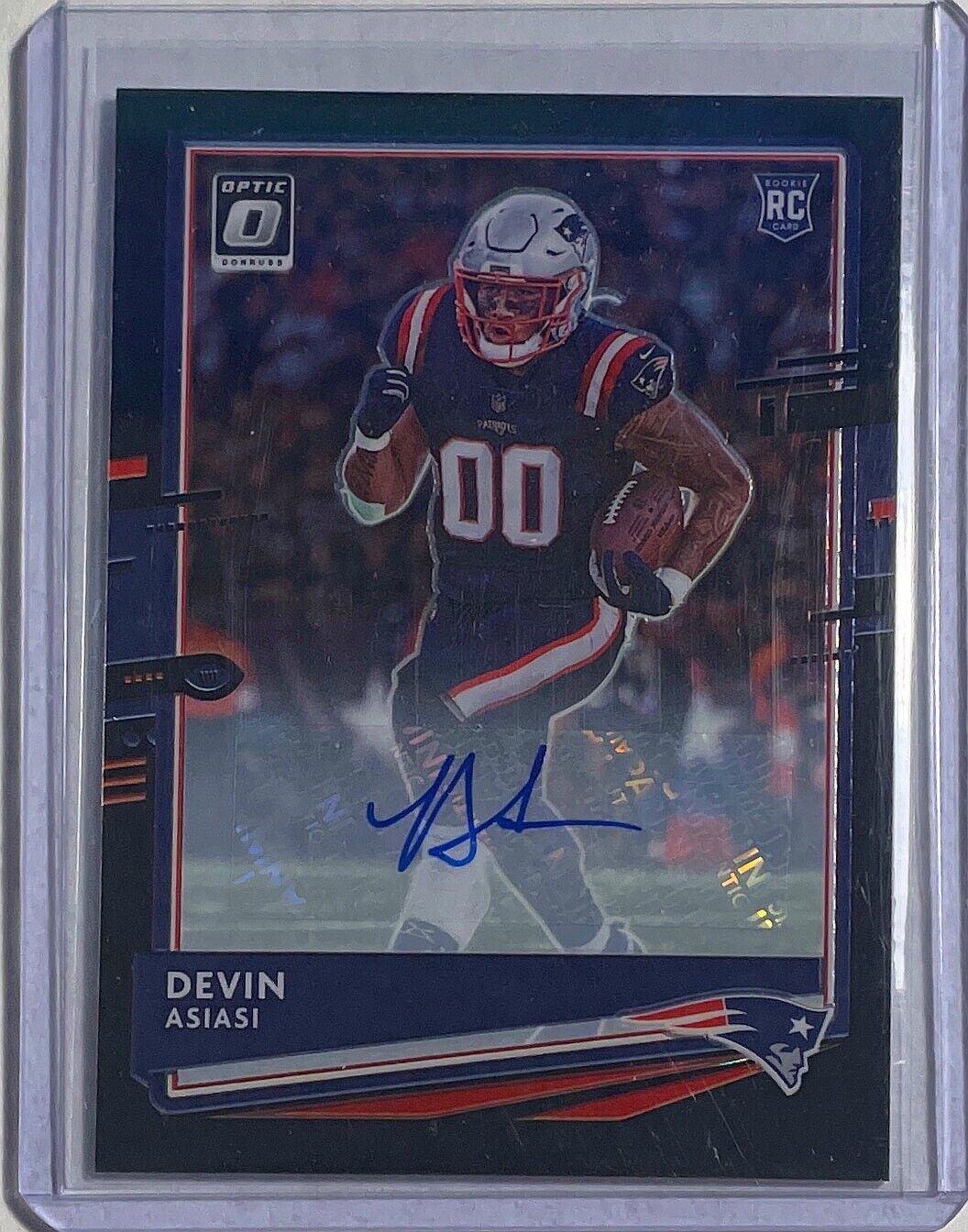 DEVIN ASIASI 2020 PANINI DONRUSS OPTIC BLACK PANDORA AUTO ROOKIE RC #D 01/25