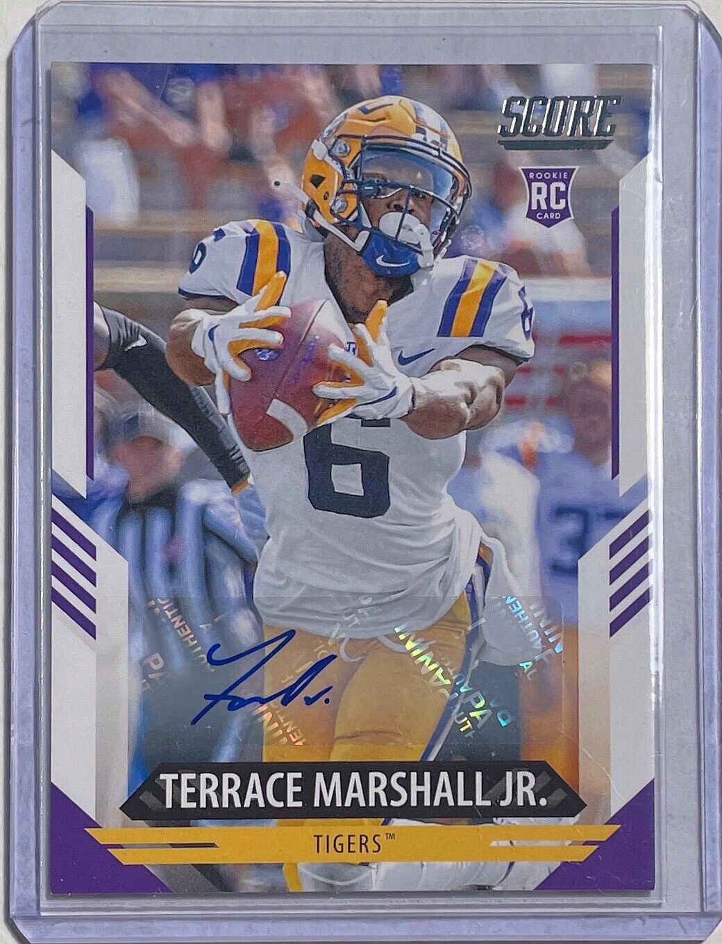 TERRACE MARSHALL JR. 2021 PANINI SCORE AUTO ROOKIE RC #328