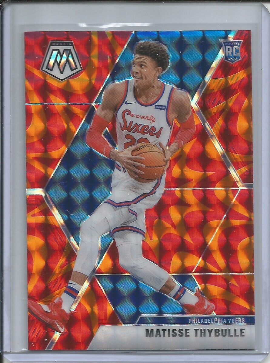 MATISSE THYBULLE 2019-20 PANINI MOSAIC REACTIVE ORANGE PRIZM ROOKIE RC #245
