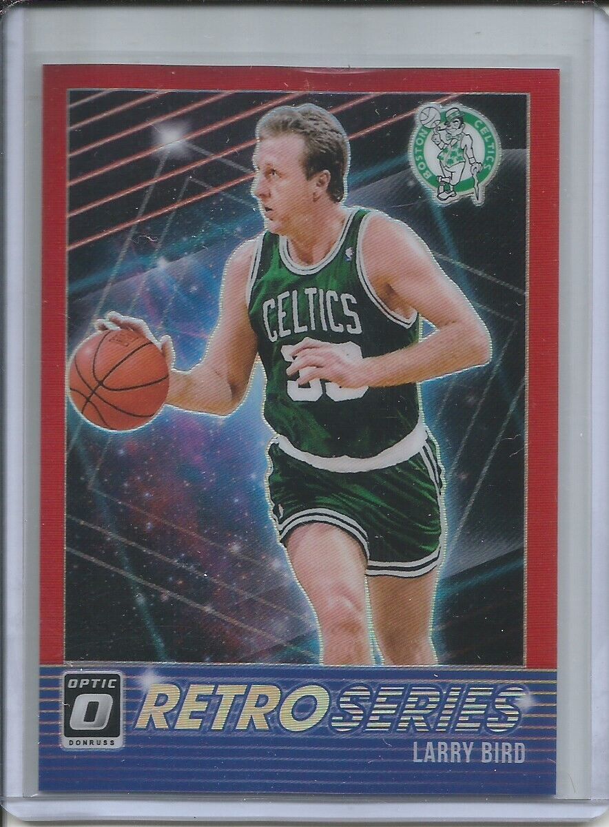 LARRY BIRD DONRUSS OPTIC RETRO SERIES RED HOLO PRIZM #D 7/99