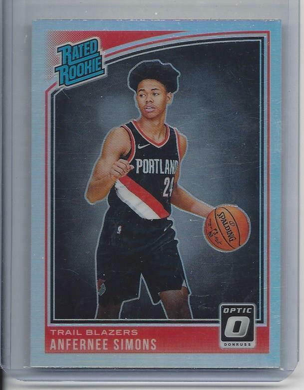 ANFERNEE SIMONS 2018-19 DONRUSS OPTIC SILVER HOLO RATED ROOKIE RC #186