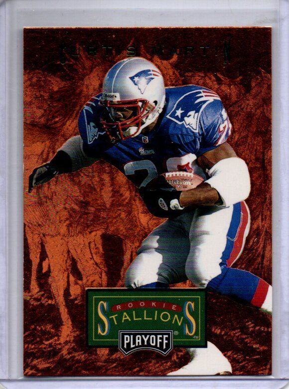 CURTIS MARTIN 1996 PLAYOFF ROOKIE STALLIONS ROOKIE RC #9
