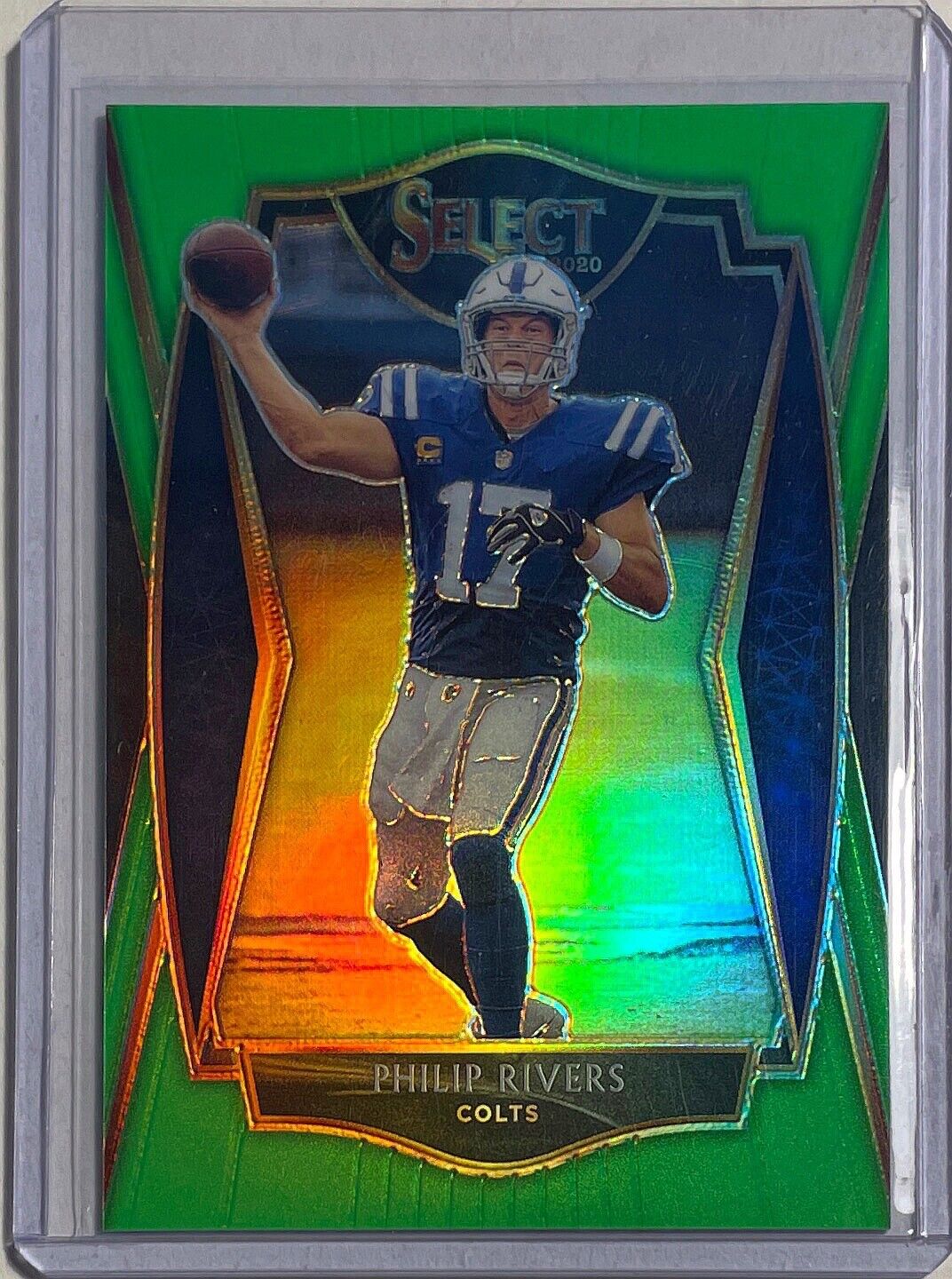 PHILIP RIVERS 2020 PANINI SELECT PREMIER LEVEL LIME GREEN PRIZM #D 31/49