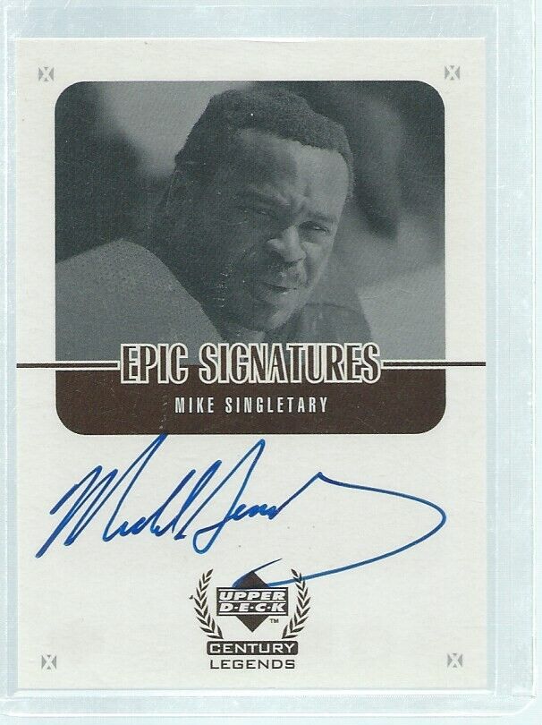 MIKE SINGLETARY 1999 UPPER DECK CENTURY LEGENDS ON-CARD AUTO
