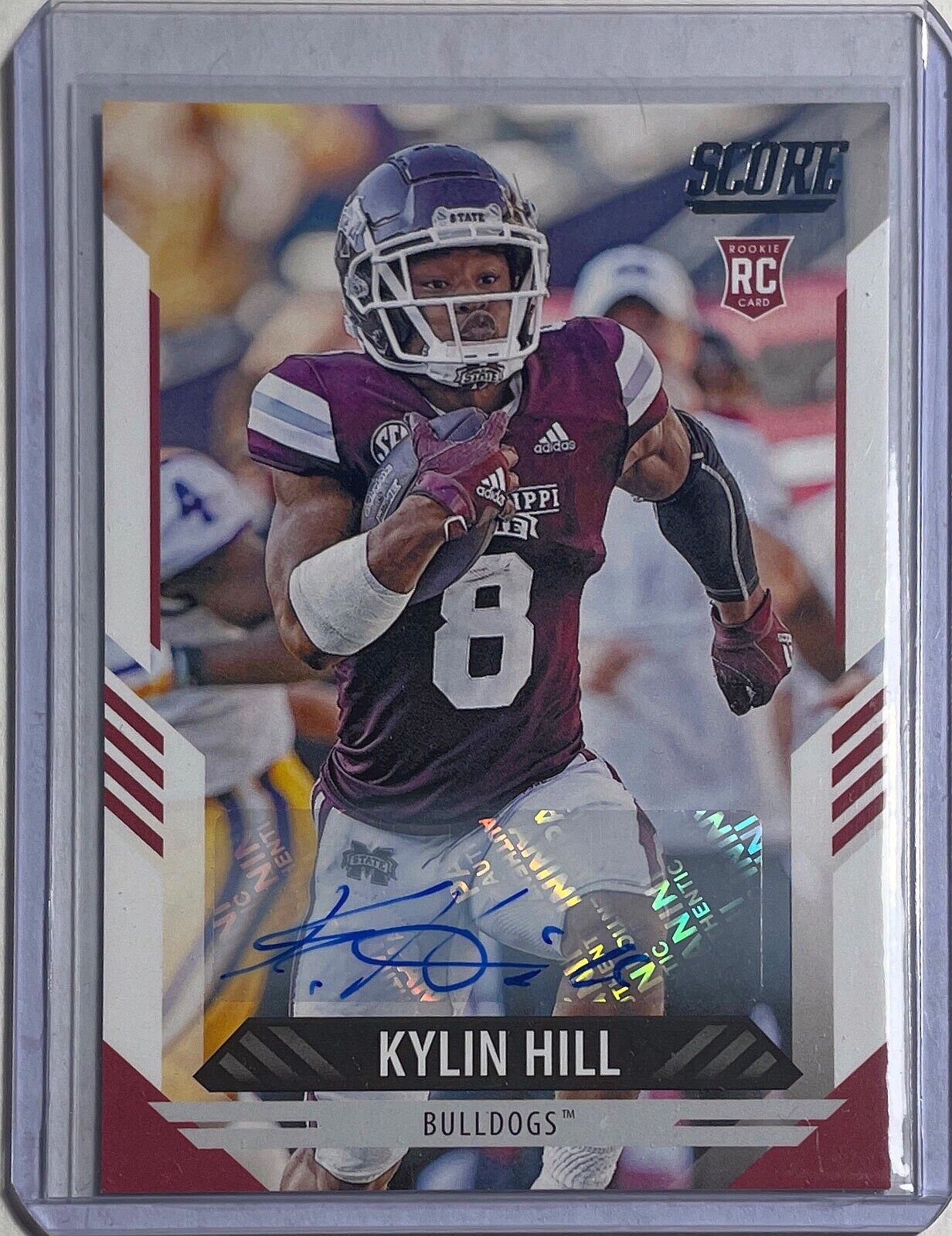 KYLIN HILL 2021 PANINI SCORE PACKERS AUTO ROOKIE RC #318