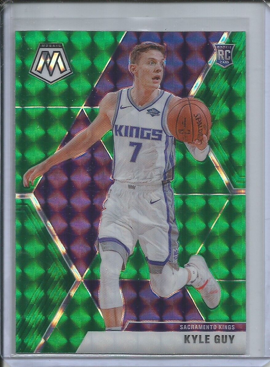 KYLE GUY 2019-20 PANINI MOSAIC GREEN PRIZM ROOKIE RC KINGS #224
