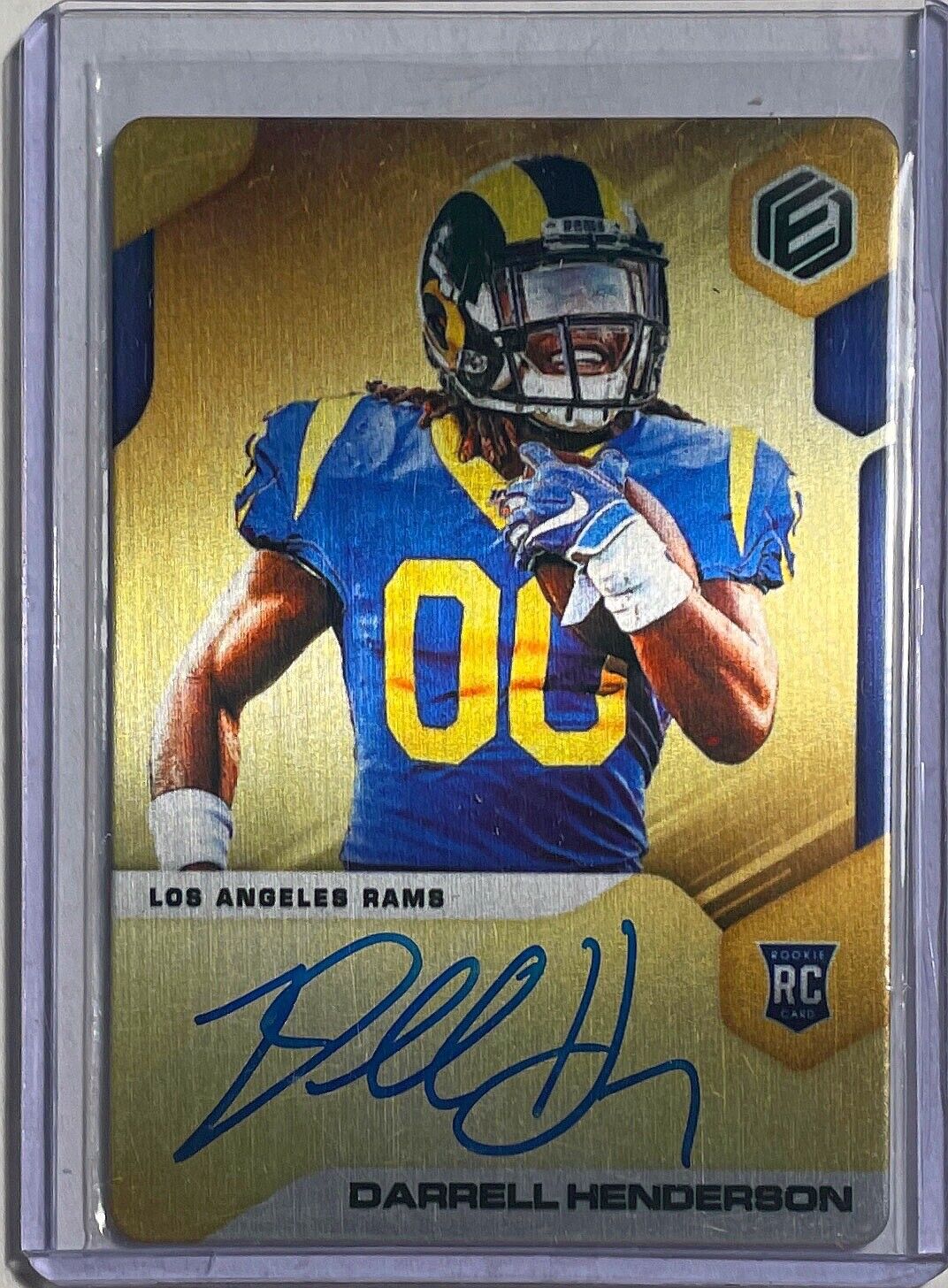 DARRELL HENDERSON 2019 PANINI ELEMENTS GOLD ON CARD AUTO ROOKIE RC #D 18/50