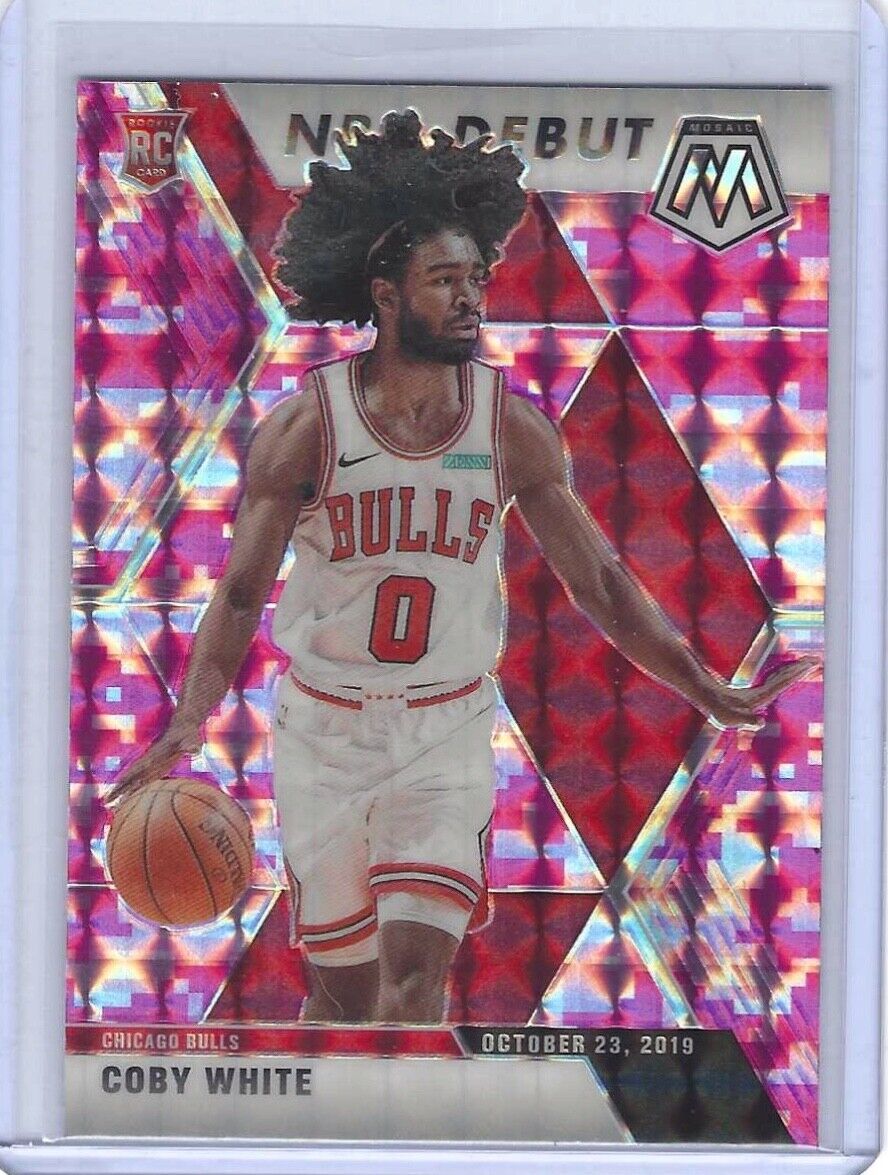 COBY WHITE 2019-20 PANINI MOSAIC PINK CAMO PRIZM NBA DEBUT ROOKIE RC #264