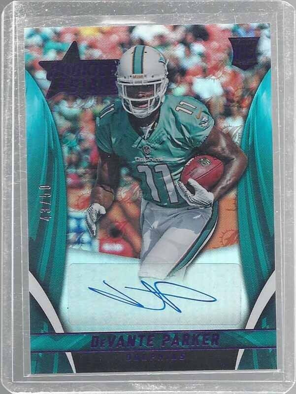 DEVANTE PARKER 2015 ROOKIES & STARS PURPLE HOLOFOIL ROOKIE AUTO RC #D 43/50