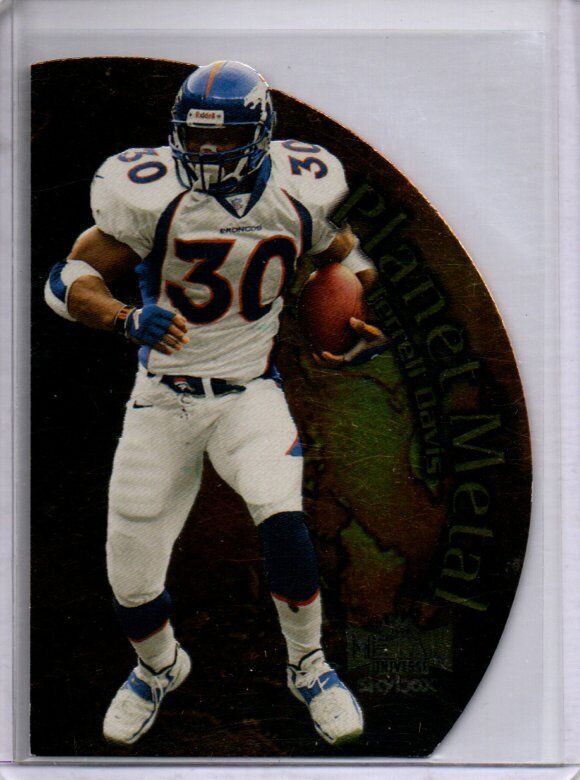 TERRELL DAVIS 1999 FLEER METAL UNIVERSE PLANET METAL DIE CUT #1