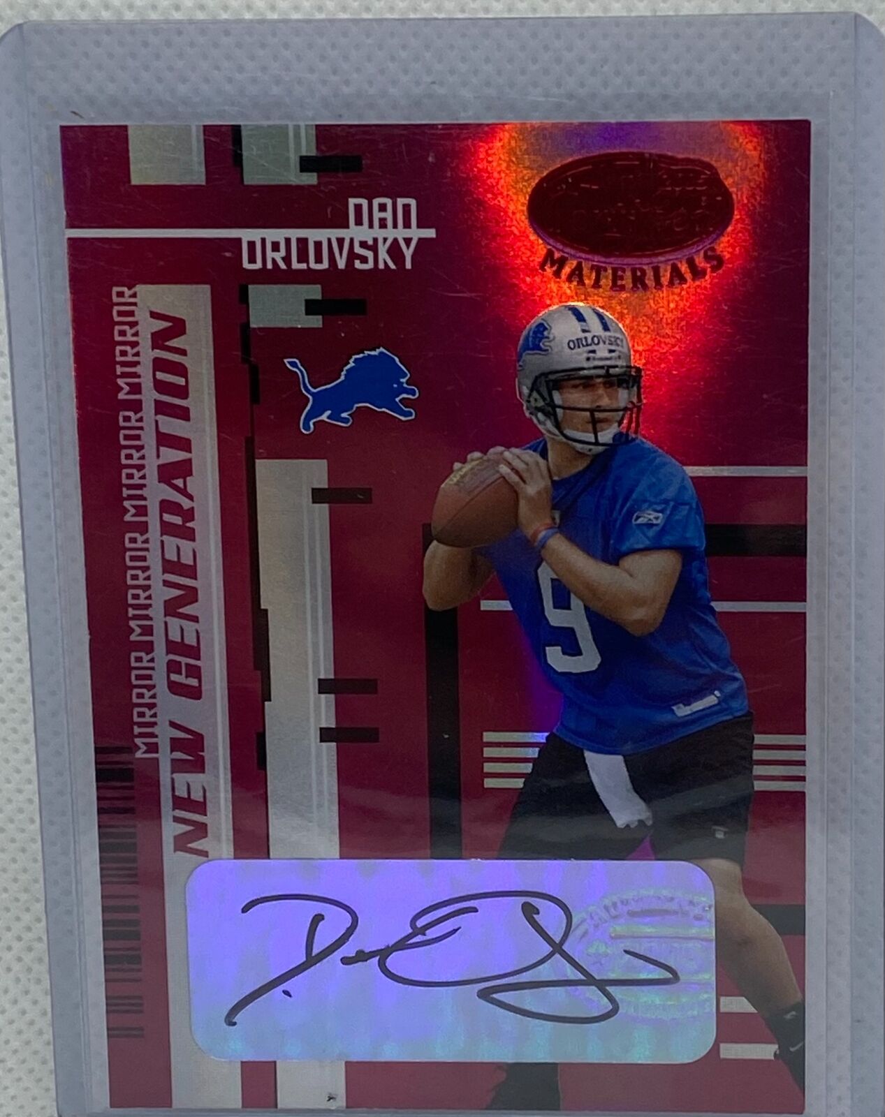 DAN ORLOVSKY 2005 DONRUSS RED MIRROR ROOKIE AUTO RC #D 46/50