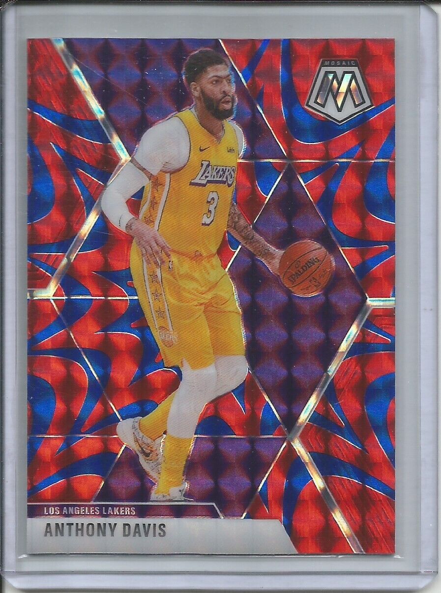 ANTHONY DAVIS 2019-20 PANINI MOSAIC REACTIVE BLUE PRIZM #18