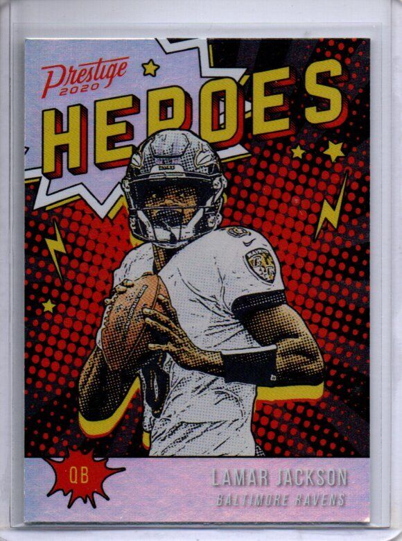LAMAR JACKSON 2020 PANINI PRESTIGE HEREOS #HE-LJ