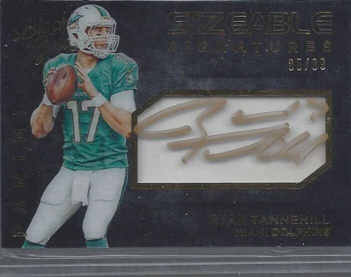 RYAN TANNEHILL 2015 BLACK GOLD SIZEABLE SIGNATURES JERSEY ON CARD AUTO #D 85/99