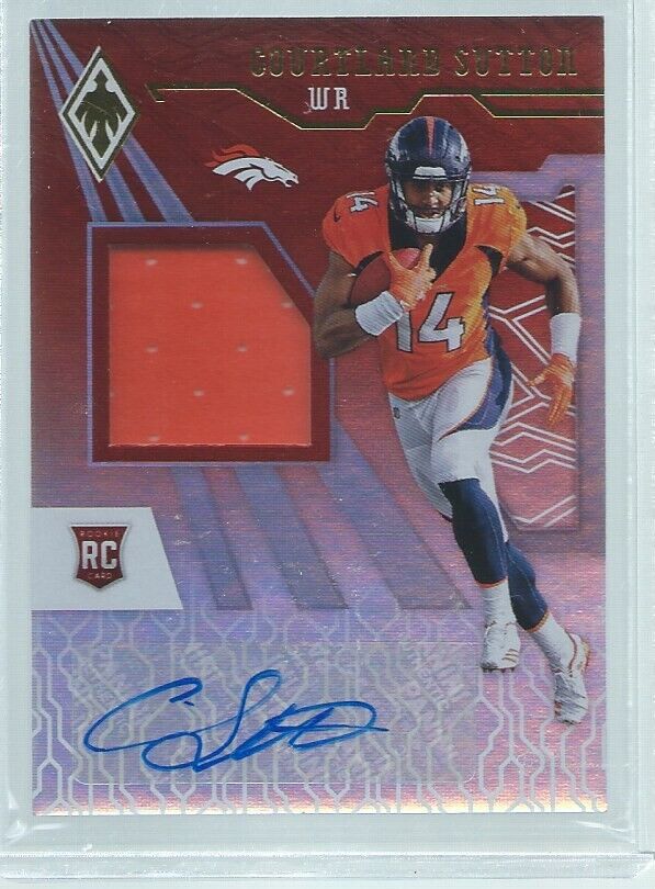 COURTLAND SUTTON 2018 PANINI PHOENIX RED JERSEY AUTO RC #D 193/299