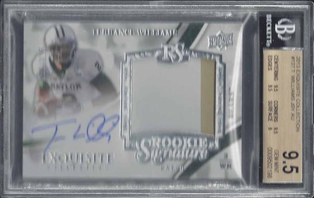 TERRANCE WILLIAMS 2013 UD EXQUISITE RPA JUMBO PATCH AUTO RC /125 BGS 9.5 w 10 AU