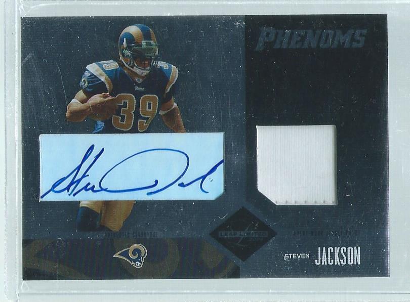 STEVEN JACKSON 2004 LEAF LIMITED PHENOMS RPA ROOKIE PATCH AUTO RC #D 96/150