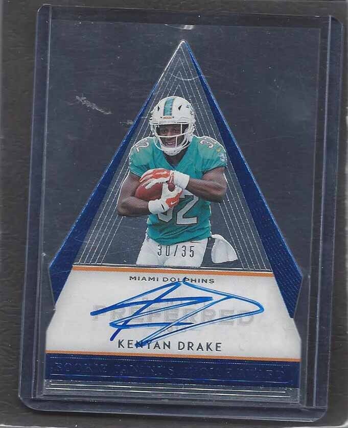 KENYAN DRAKE 2016 PANINI PREFERRED CROWN CHOICE AWARD BLUE AUTO RC #D 30/35