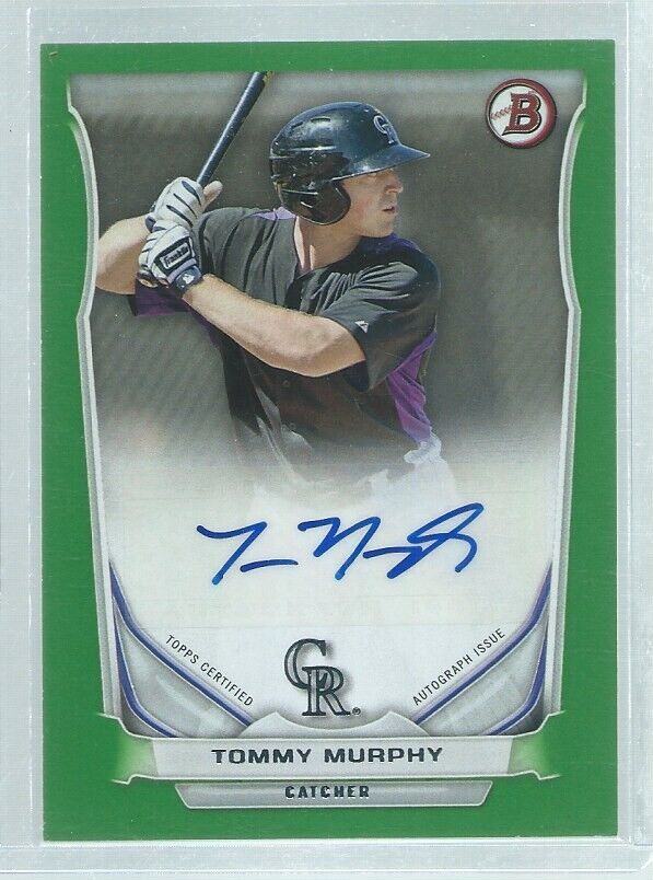 TOMMY MURPHY 2014 BOWMAN AUTO PROSPECT GREEN #D 77/100