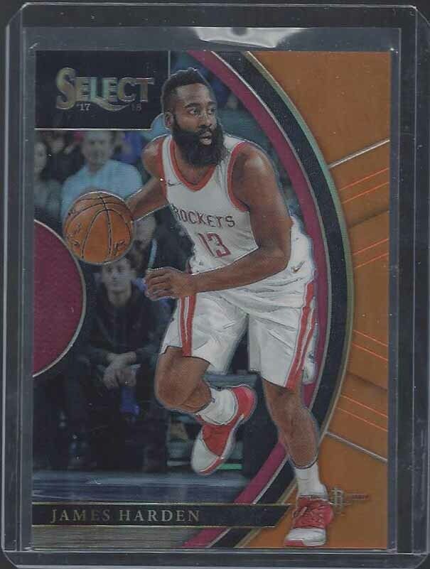 JAMES HARDEN 2017-18 PANINI SELECT ORANGE PRIZMS #D 8/75