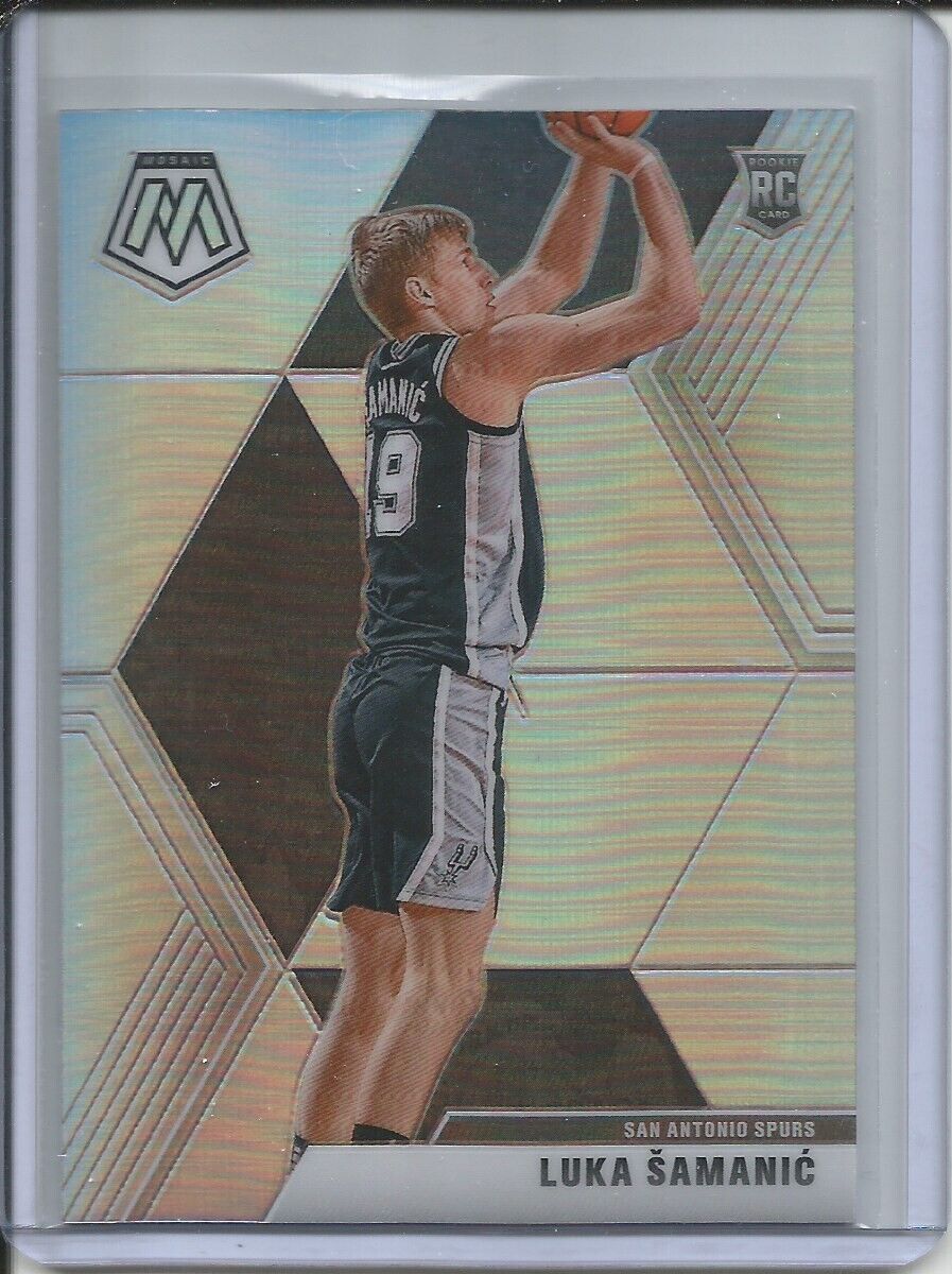 LUKA SAMANIC 2019-20 PANINI MOSAIC SILVER PRIZM ROOKIE RC SPURS #235