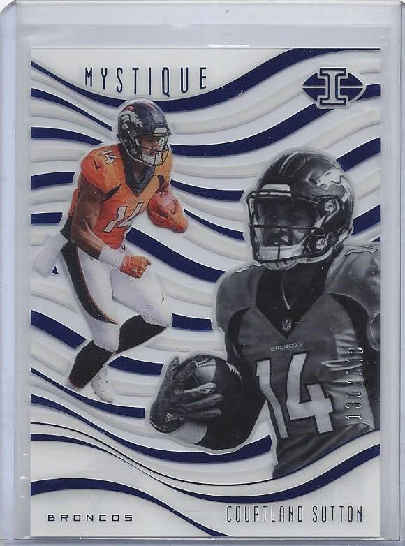 COURTLAND SUTTON 2018 PANINI ILLUSIONS MYSTIQUE BLUE ROOKIE RC #D 130/149