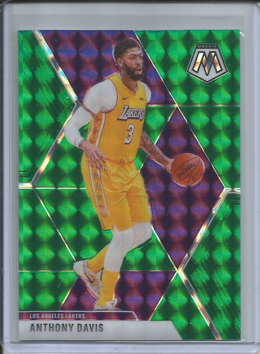 ANTHONY DAVIS 2019-20 PANINI MOSAIC GREEN PRIZM LAKERS #18
