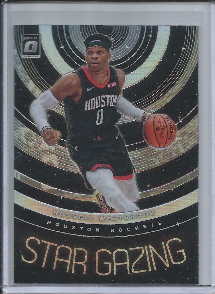 RUSSELL WESTBROOK 2019-20 DONRUSS OPTIC STAR GAZING SILVER HOLO PRIZM #13