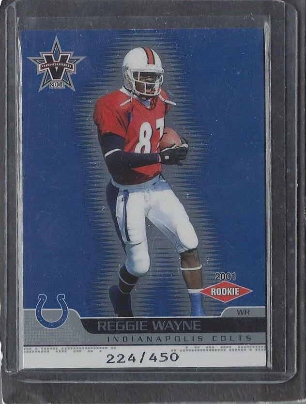 REGGIE WAYNE 2001 VANGUARD COLTS TRUE ROOKIE RC #D 224/450