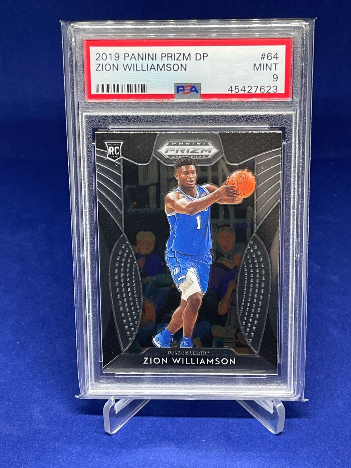 ZION WILLIAMSON 2019-20 PANINI PRIZM DRAFT PICKS ROOKIE RC #64 PSA 9 MINT