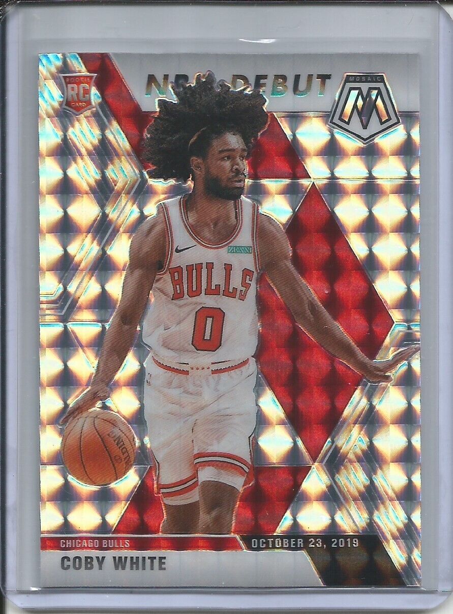 COBY WHITE 2019-20 PANINI MOSAIC NBA DEBUT SILVER WAVE PRIZM ROOKIE RC #264