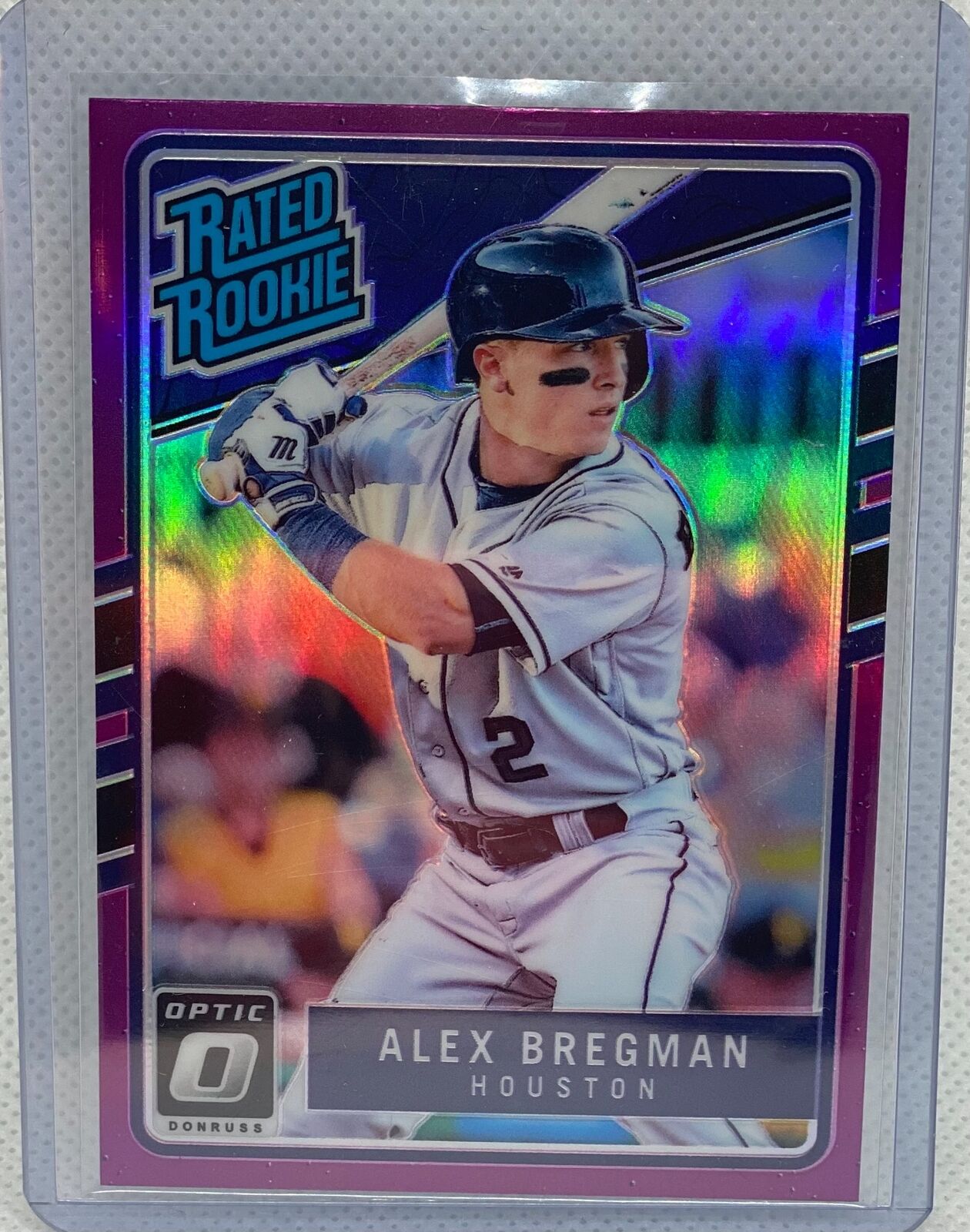 ALEX BREGMAN 2017 PANINI DONRUSS OPTIC RATED ROOKIE PURPLE PRIZM RC #43