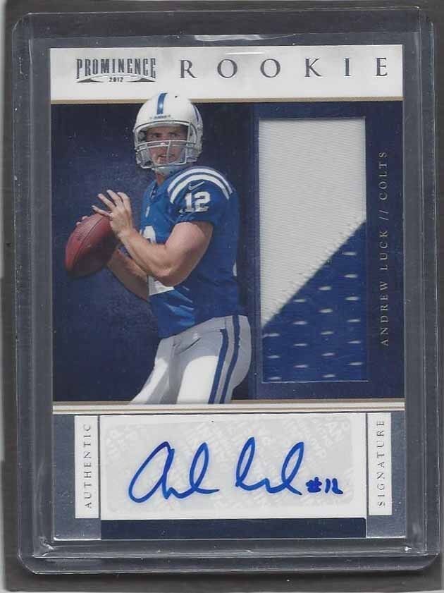 ANDREW LUCK 2012 PANINI PROMINENCE RPA ROOKIE JUMBO PATCH AUTO RC #D 71/80