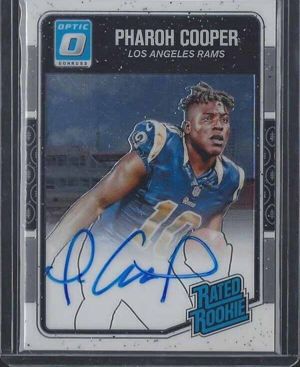 PHAROH COOPER 2016 DONRUSS OPTIC RATED ROOKIE ON CARD AUTO RC #D 19/150