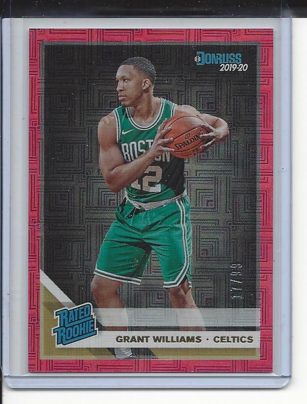 GRANT WILLIAMS 2019-20 DONRUSS INFINITE PRESS PROOF RED RATED ROOKIE RC #D 17/99