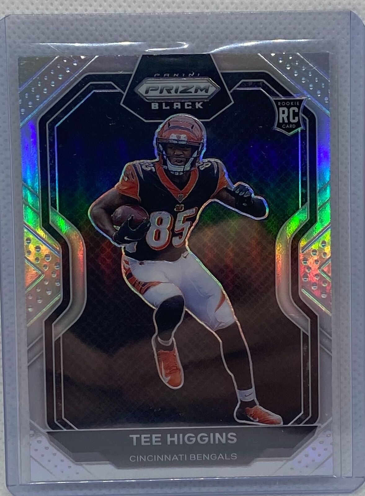 TEE HIGGINS 2020 PANINI CHRONICLES PRIZM BLACK SILVER PRIZMS RC #PB-10