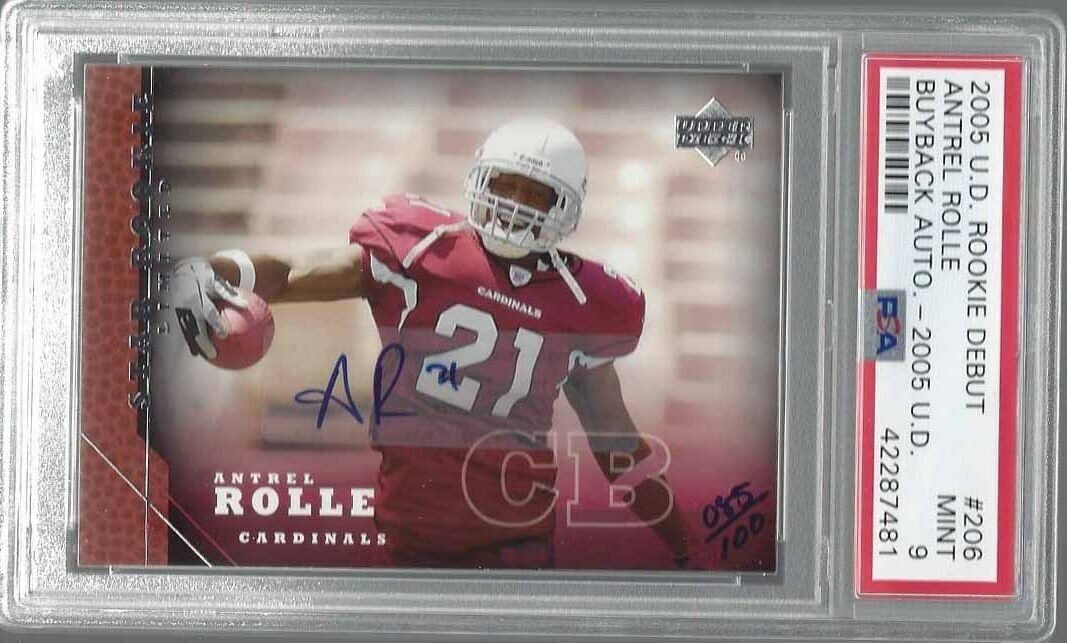 ANTREL ROLLE 2005 ROOKIE DEBUT BUYBACK AUTO RC #D 85/100 PSA 9 MINT POP 1/1